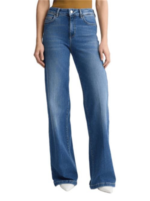 jeans donna flare cotone denim blu LIU JO | UA5279-D49887L899